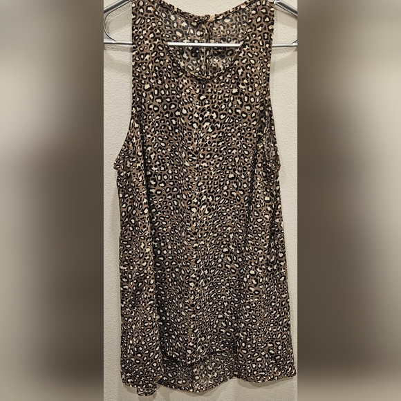 Unk Tops - Leopard Print Sleeveless Top
